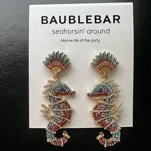 BaubleBar Colorful Seahorse Earrings